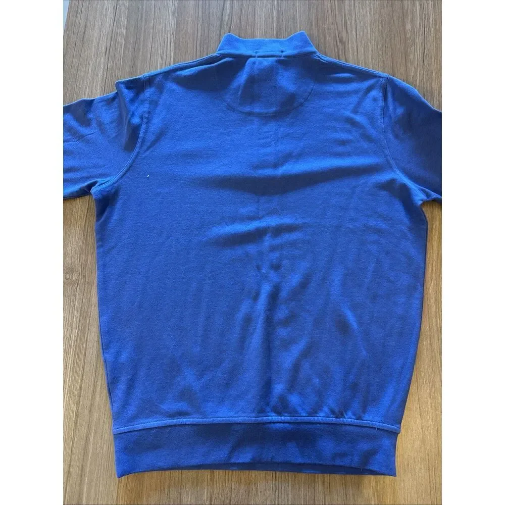 PETER MILLAR Crown Confort‎ TaylorMade Logo Sz Small Quarter-Zip Blue Color NFC